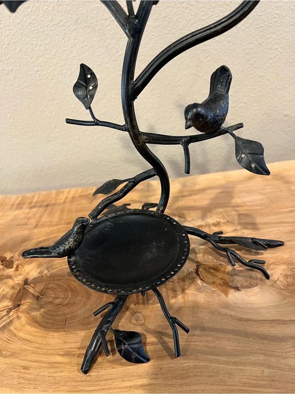 Black Metal Bird and Branch Jewelry Tree - Home Accents